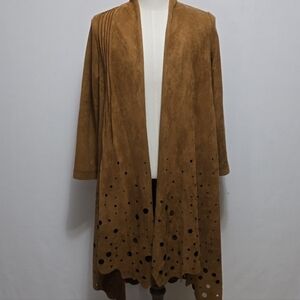 ADORE Faux Suede Duster Cardigan Coatigan‎ Cowgirl Chic Western